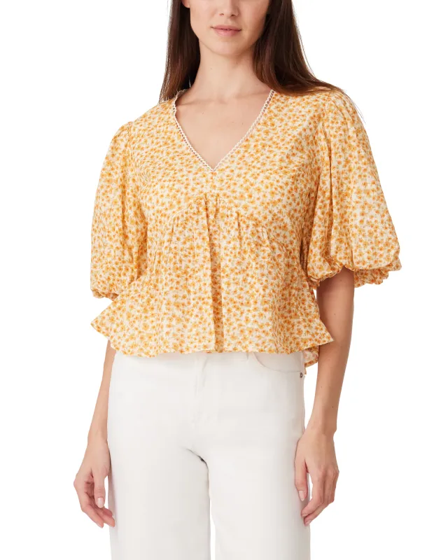 Balloon Short Sleeve Blouse sold by Habitual