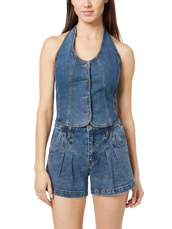 Denim Halter Vest sold by Habitual