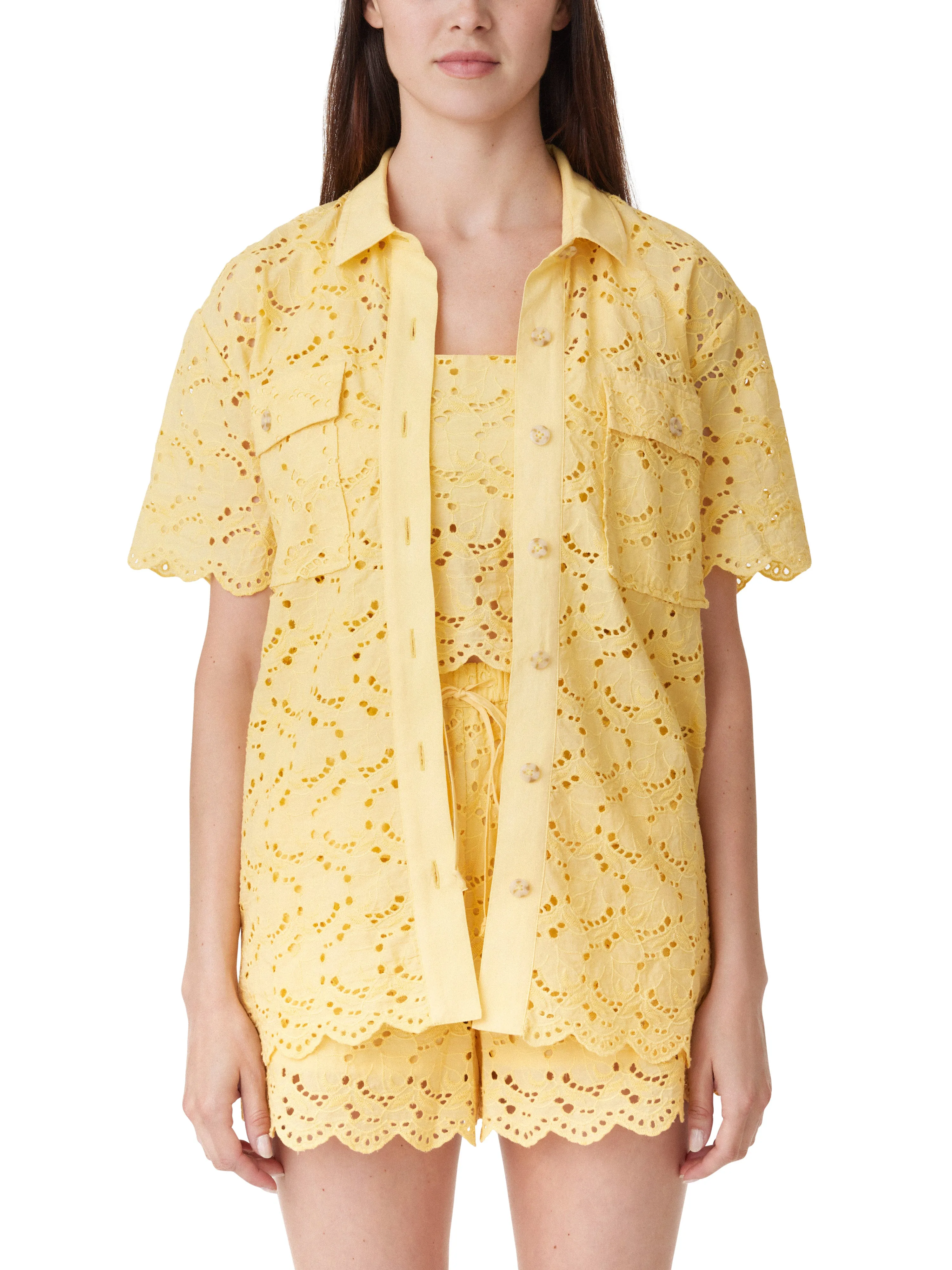 Wave Eyelet Short Sleeve Shirt sold by Habitual product image thumbnail 5