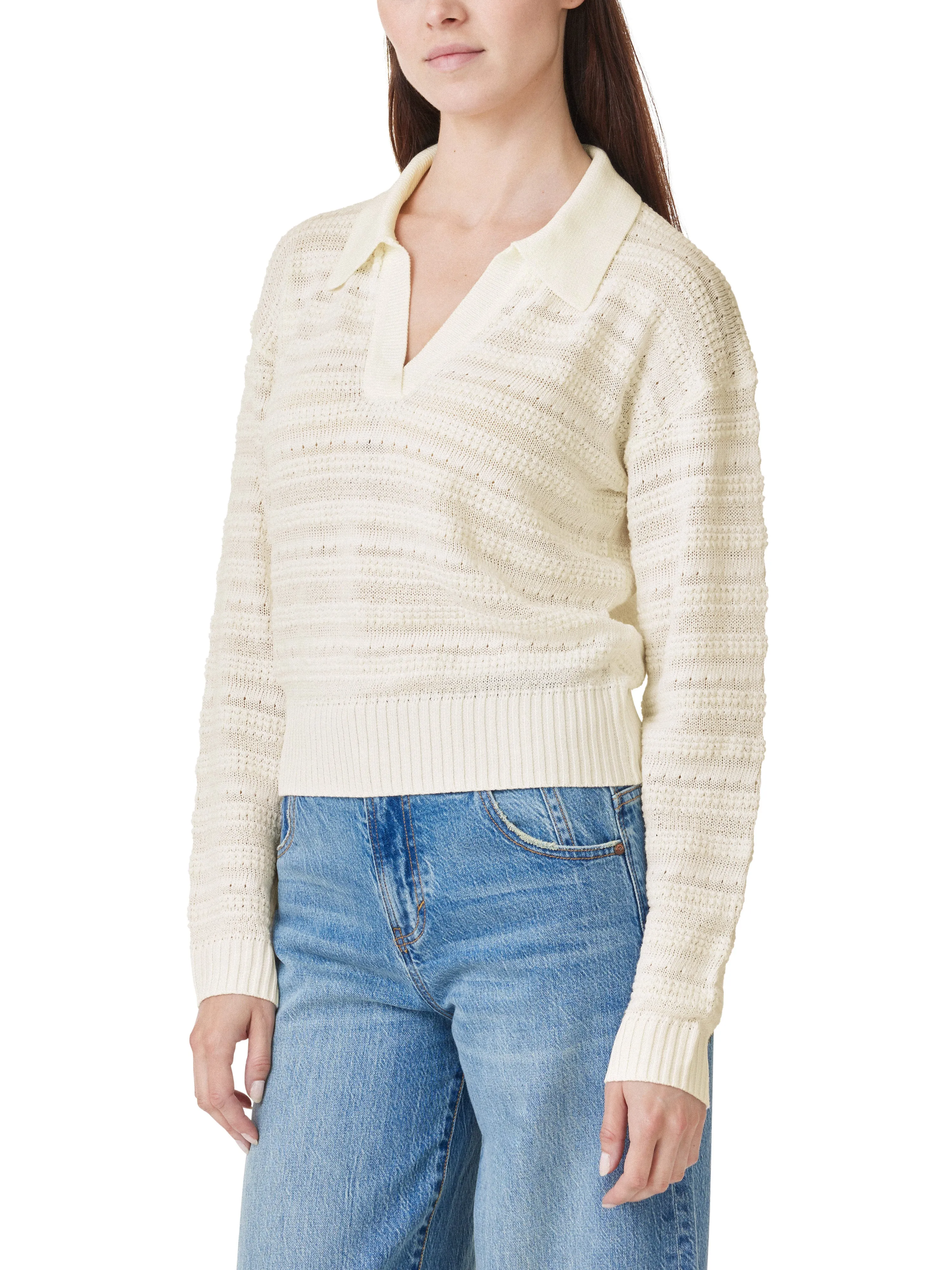 Stripe Collared Long Sleeve Sweater sold by Habitual product image thumbnail 2