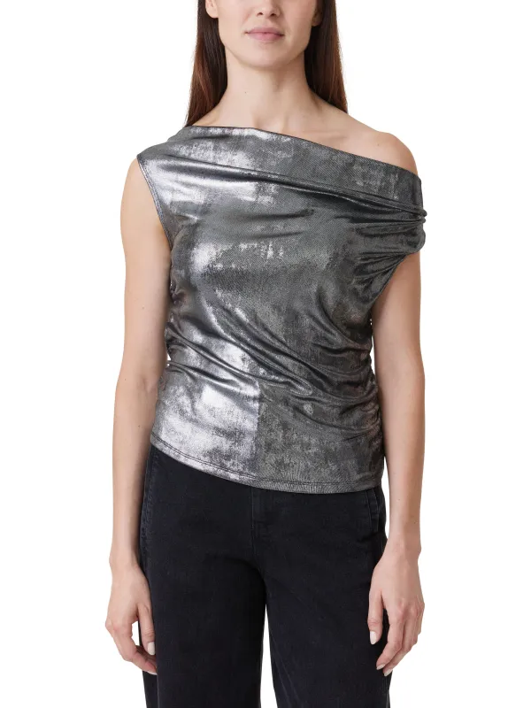 Off The Shoulder Knit Shimmer Top sold by Habitual