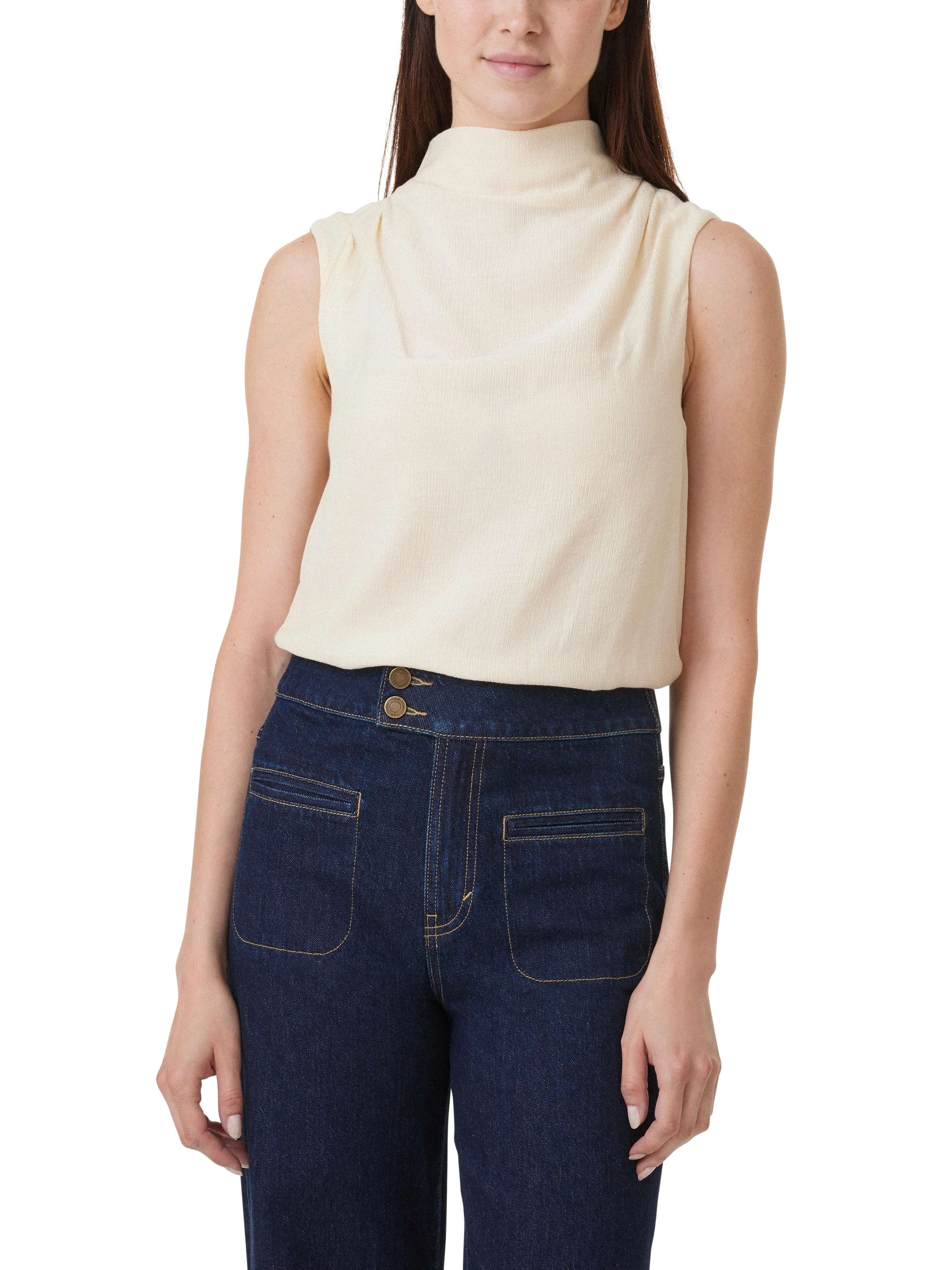 Funnel Neck Sleevless Top sold by Habitual