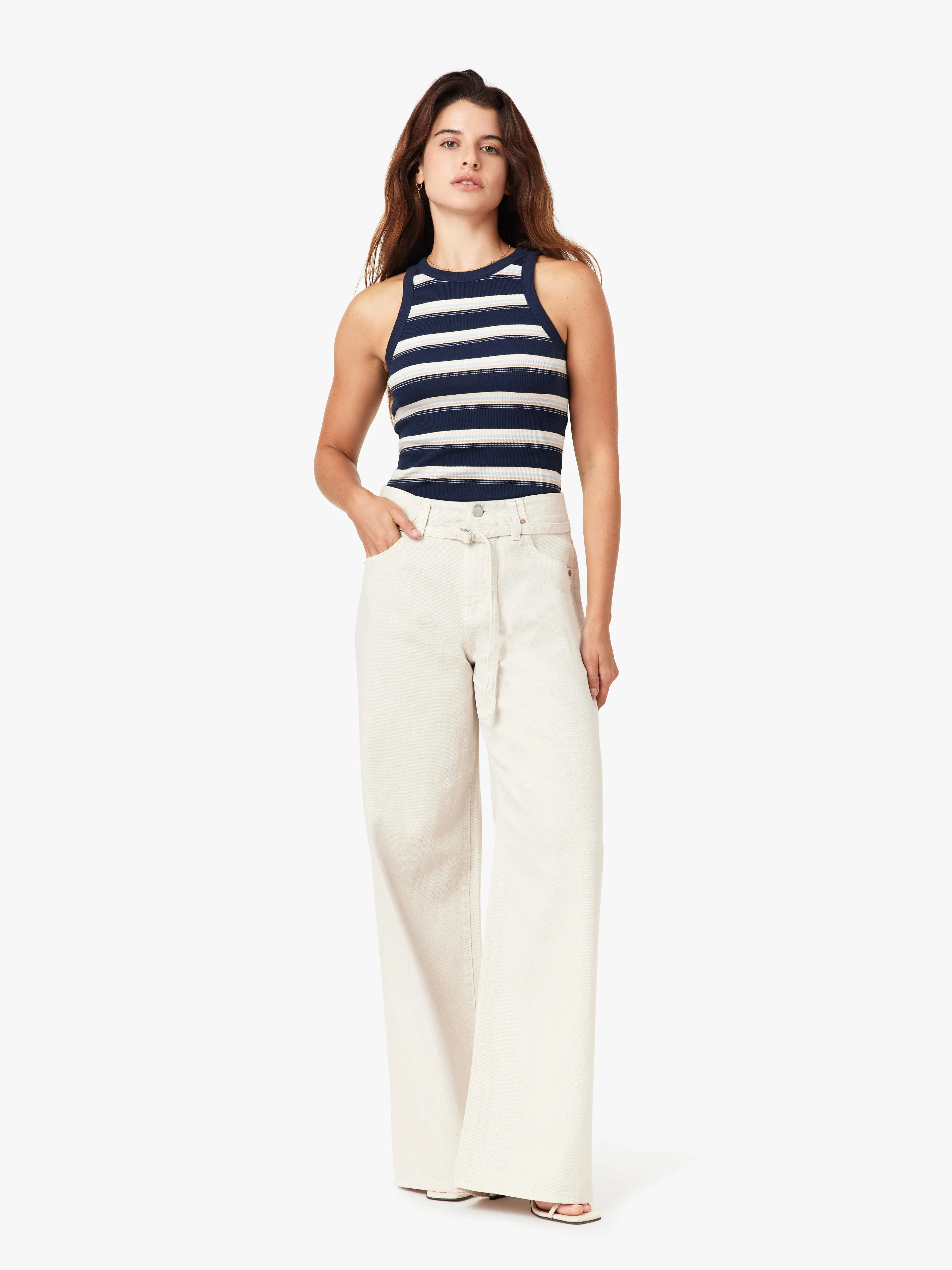 Brynn Belted Wide Leg Jeans sold by Habitual