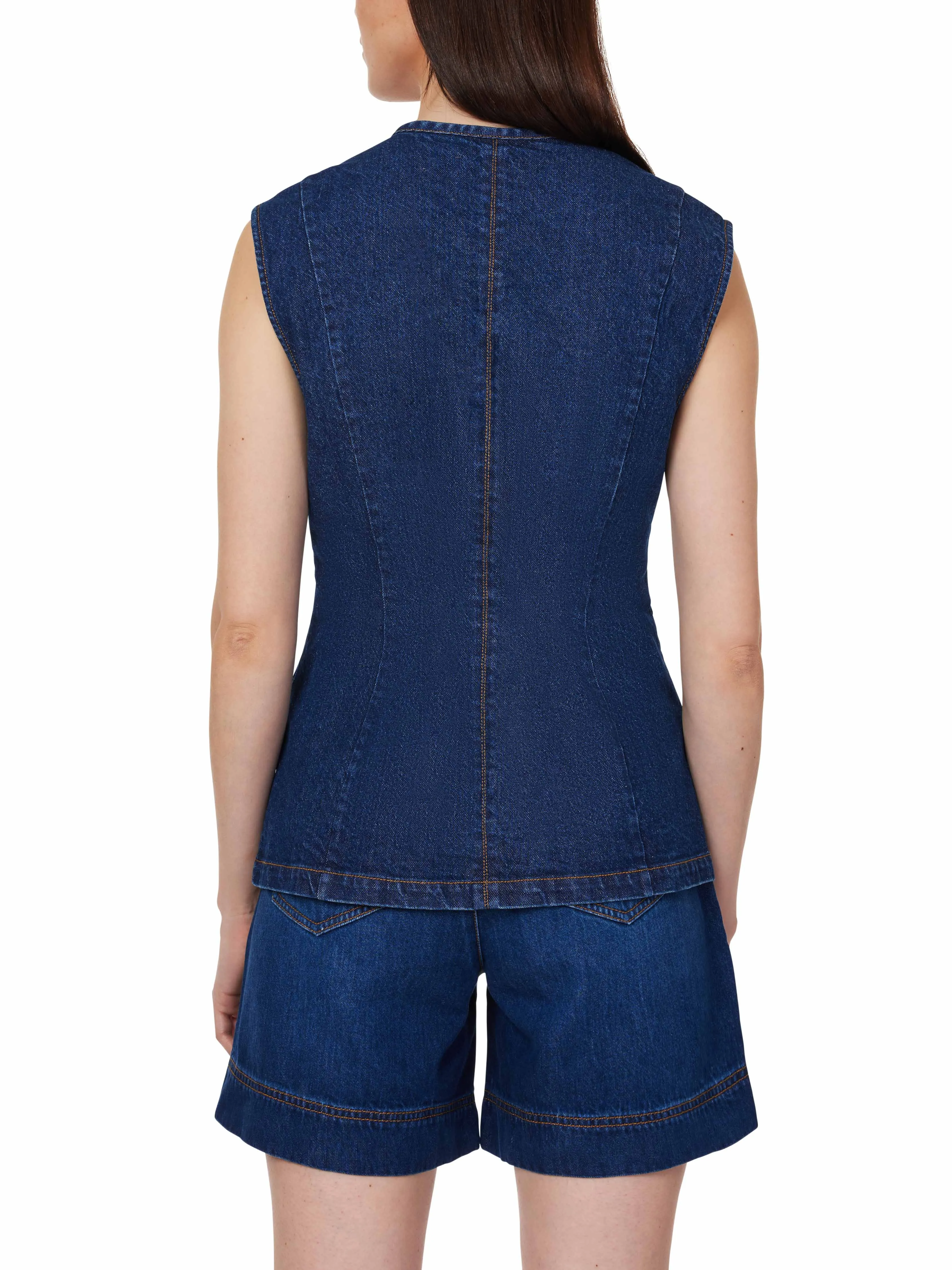 Collarless Belted Vest sold by Habitual product image thumbnail 3