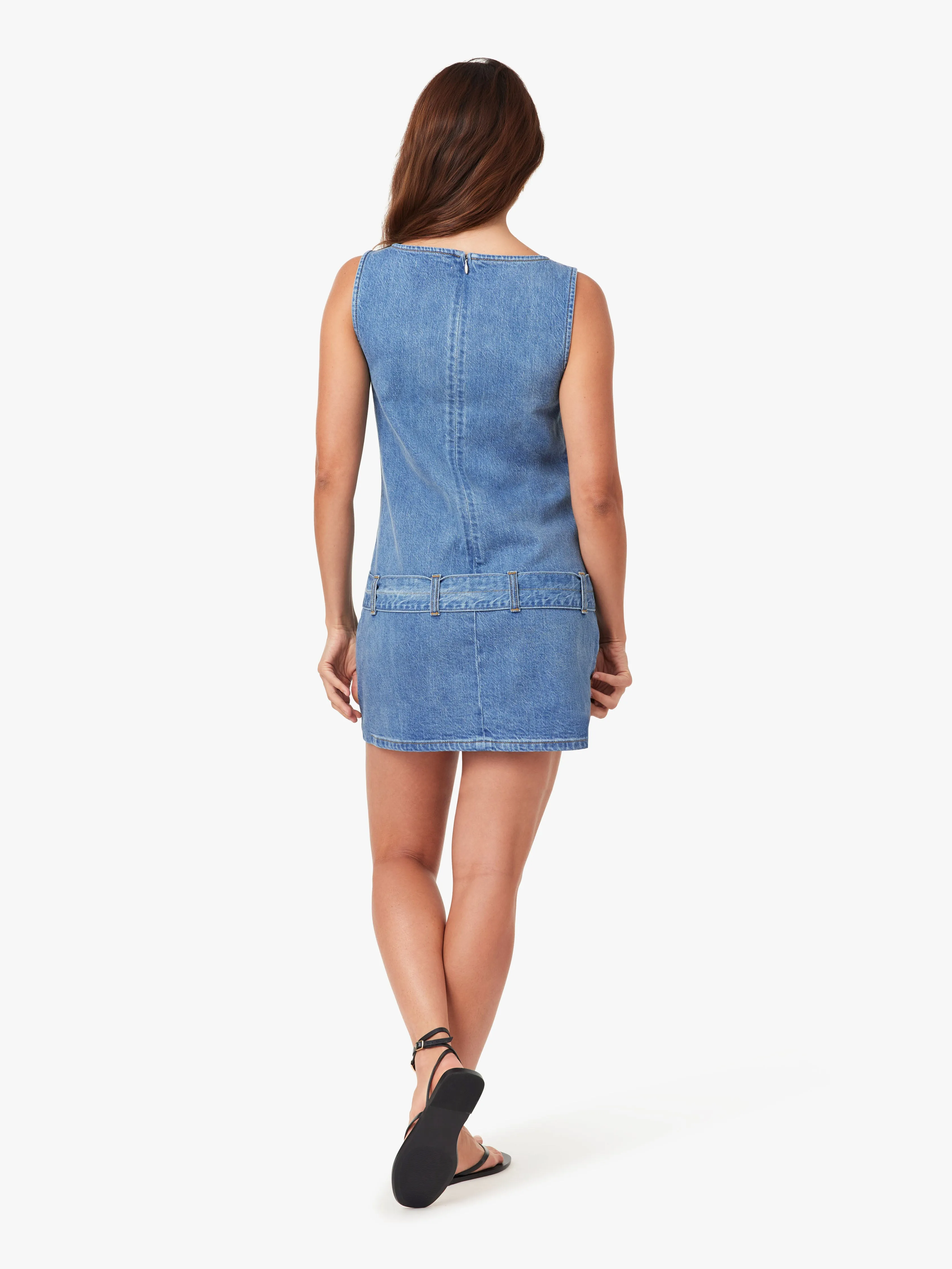 Sleeveless Belted Mini Dress sold by Habitual product image thumbnail 3