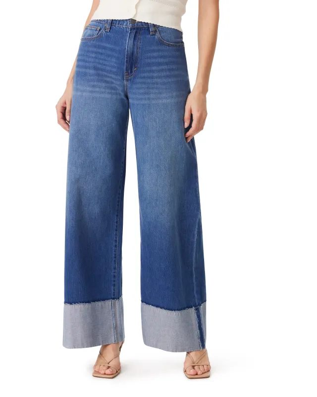 Low Slung Wide Leg Jeans made by Habitual