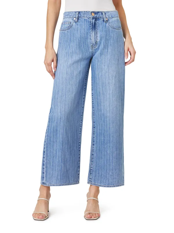 Denver Stripe Wide Leg Crop Jeans made by Habitual