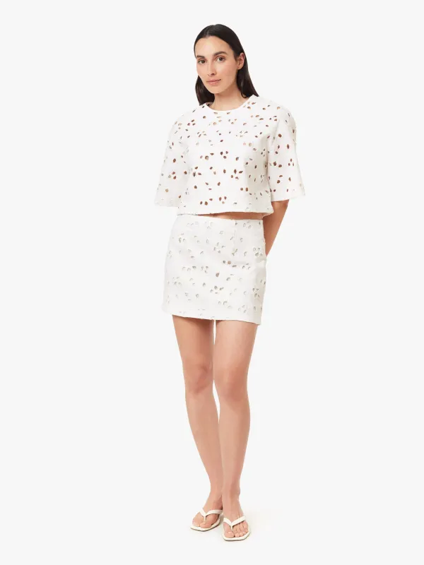 Embroidered Mini Skirt made by Habitual