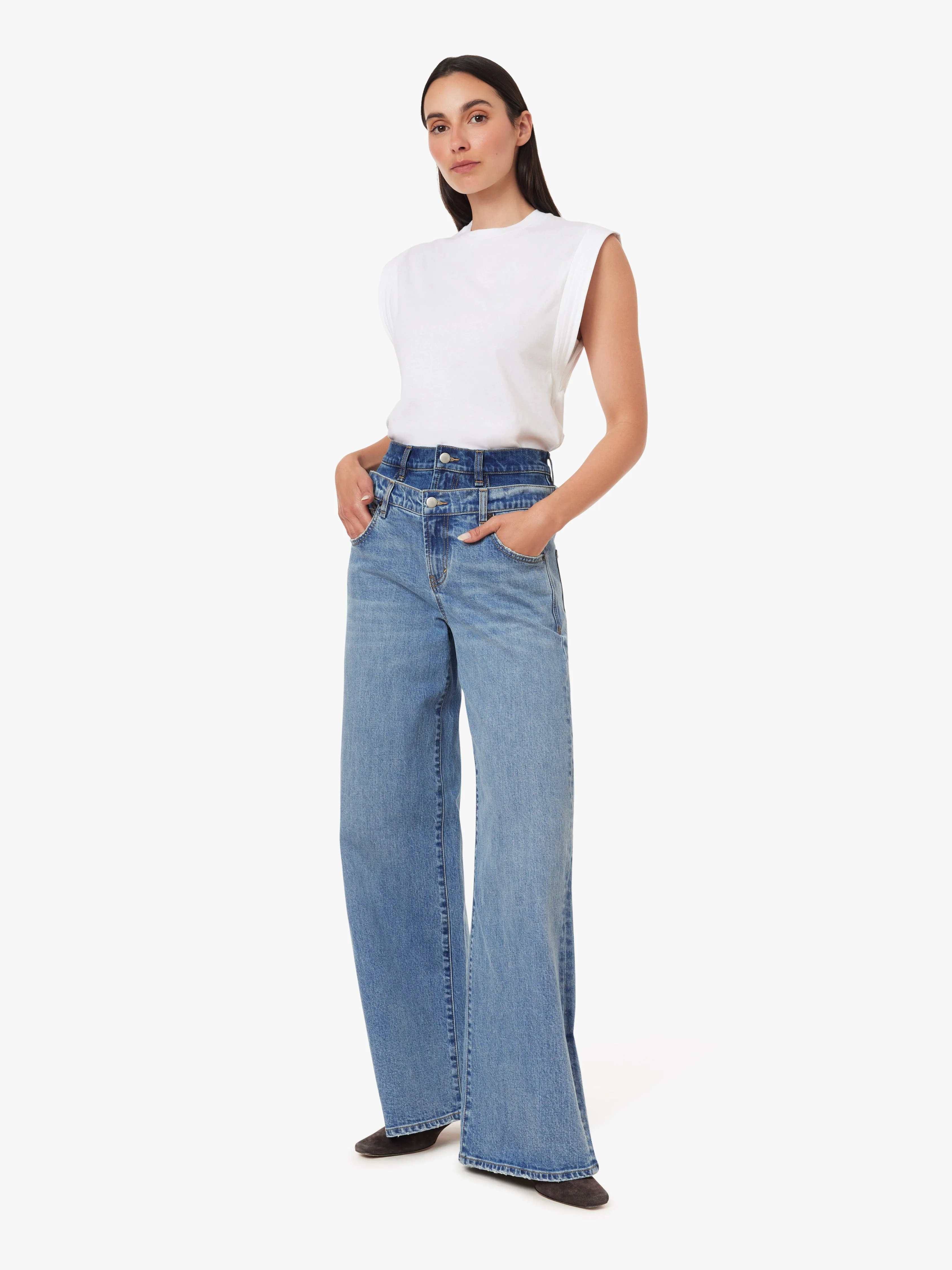 Gemma Double Waistband Wide Leg Slouch sold by Habitual product image thumbnail 5