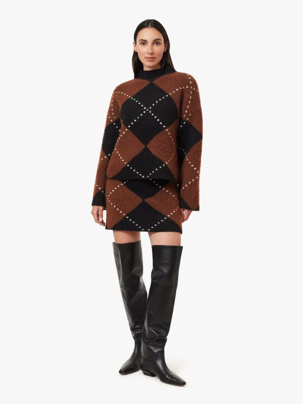 Argyle Sweater Mini Skirt made by Habitual
