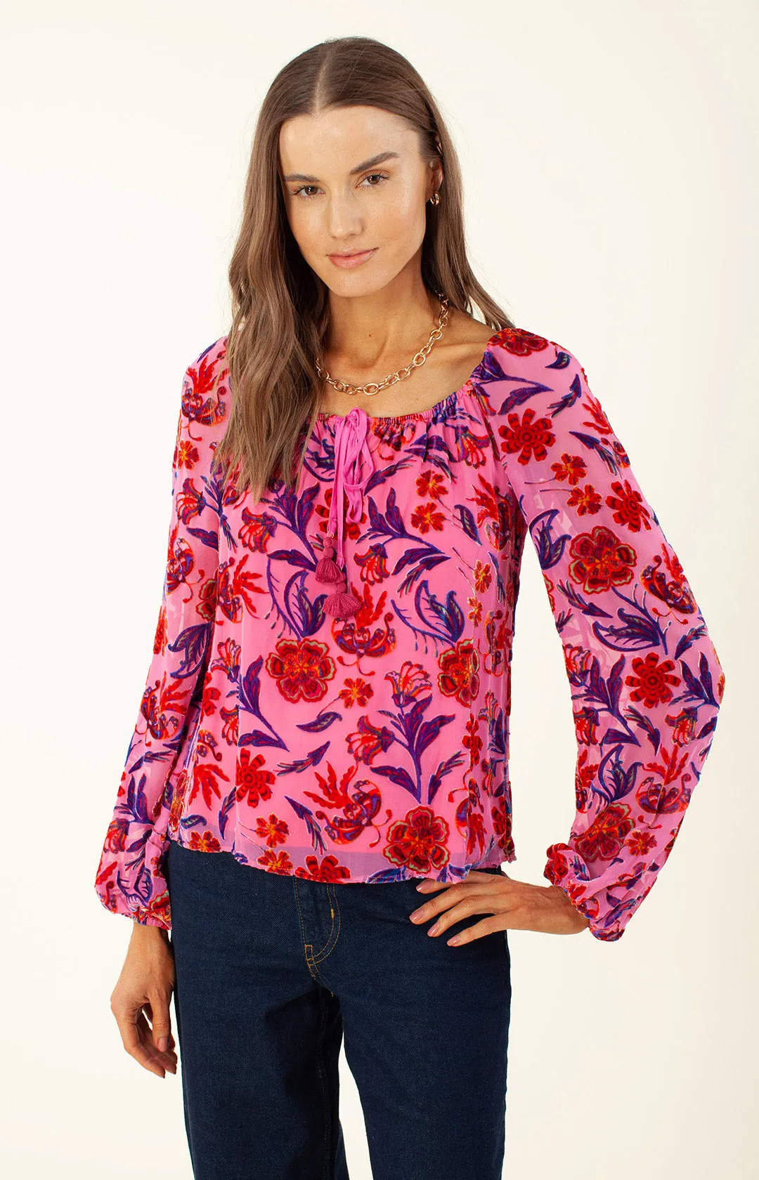 Edessa Velvet Burnout Top sold by Hale Bob product image thumbnail 5