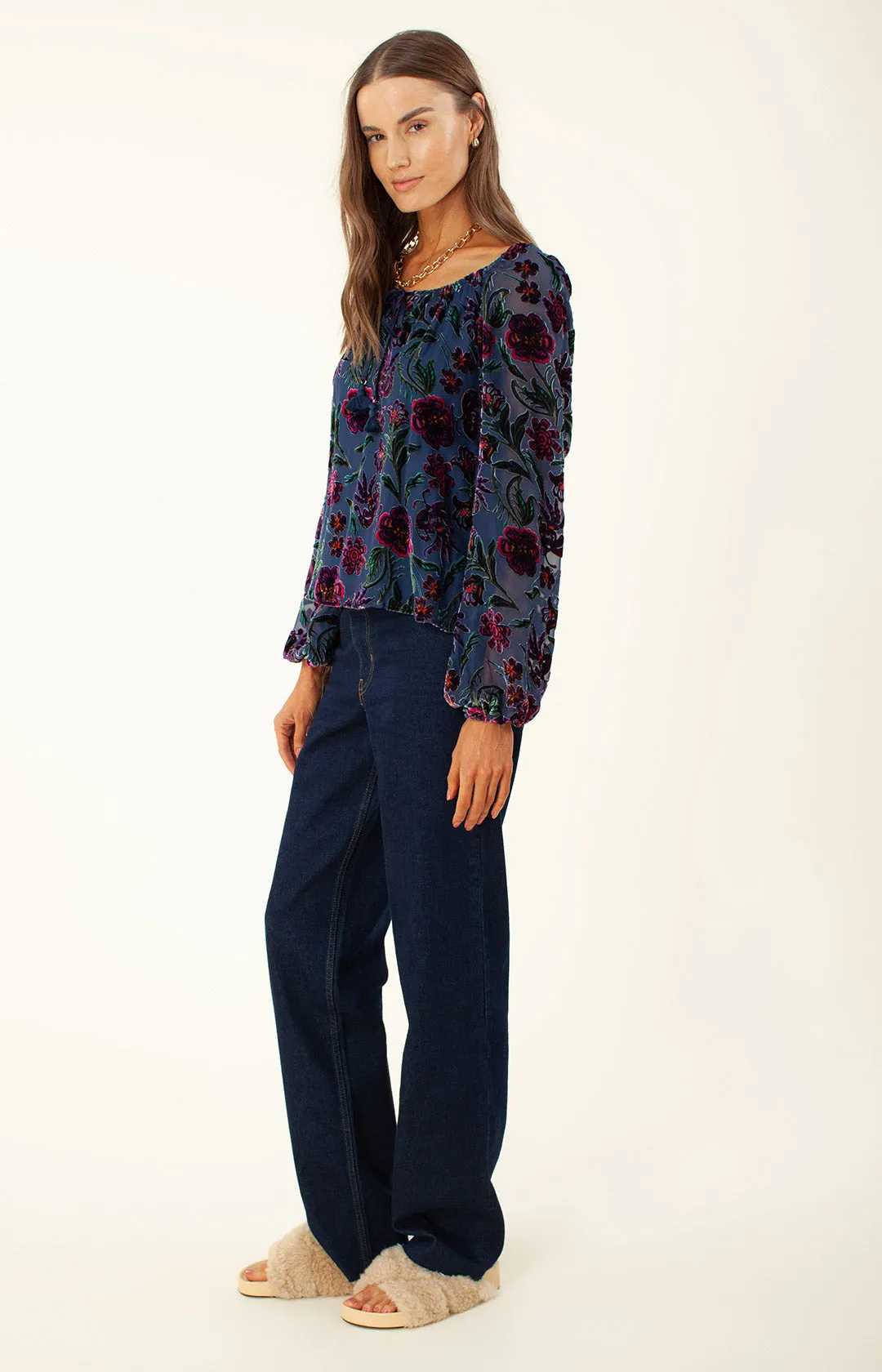 Edessa Velvet Burnout Top sold by Hale Bob product image thumbnail 3