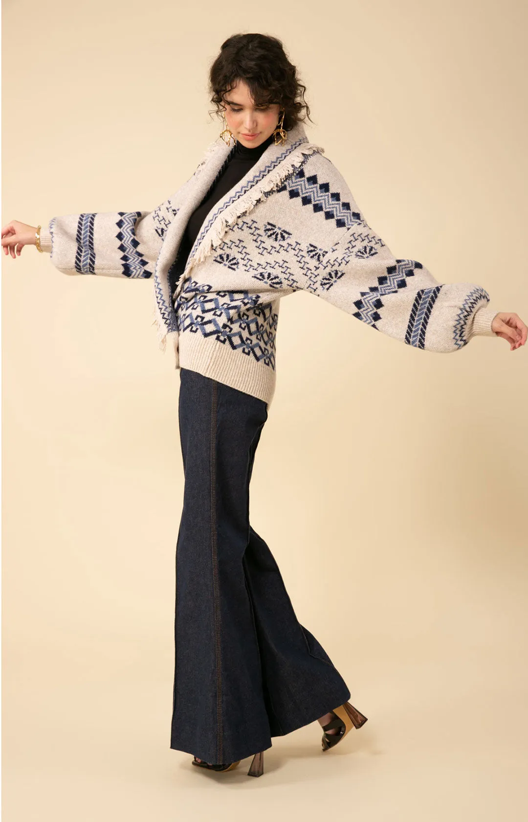 Ines Wrap Jacquard Sweater sold by Hale Bob product image thumbnail 3
