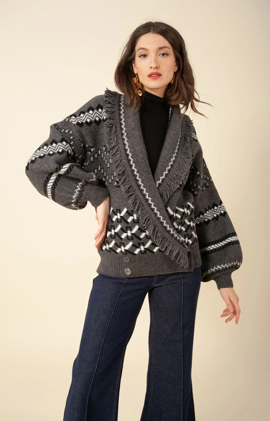 Ines Wrap Jacquard Sweater sold by Hale Bob product image thumbnail 5
