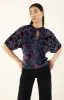 Delyse Velvet Burnout Keyhole Top sold by Hale Bob