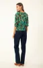 Delyse Velvet Burnout Keyhole Top sold by Hale Bob