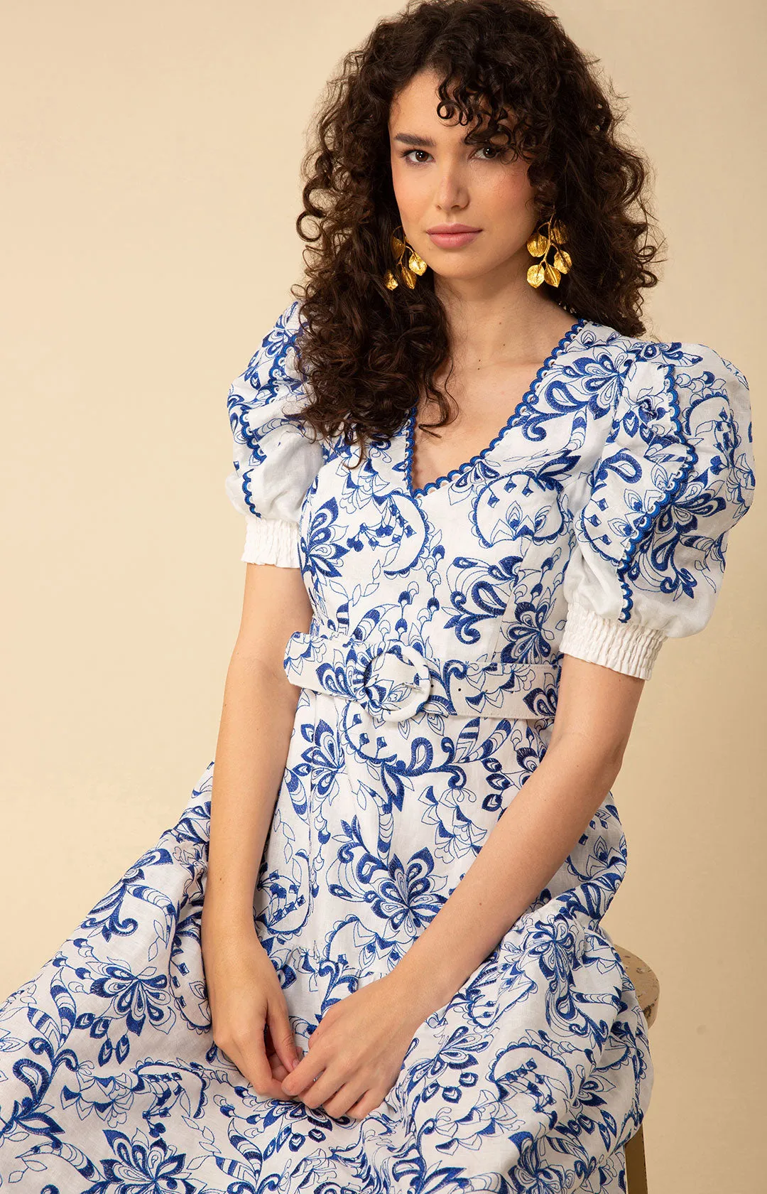 Myla Embroidered Maxi Dress sold by Hale Bob product image thumbnail 4