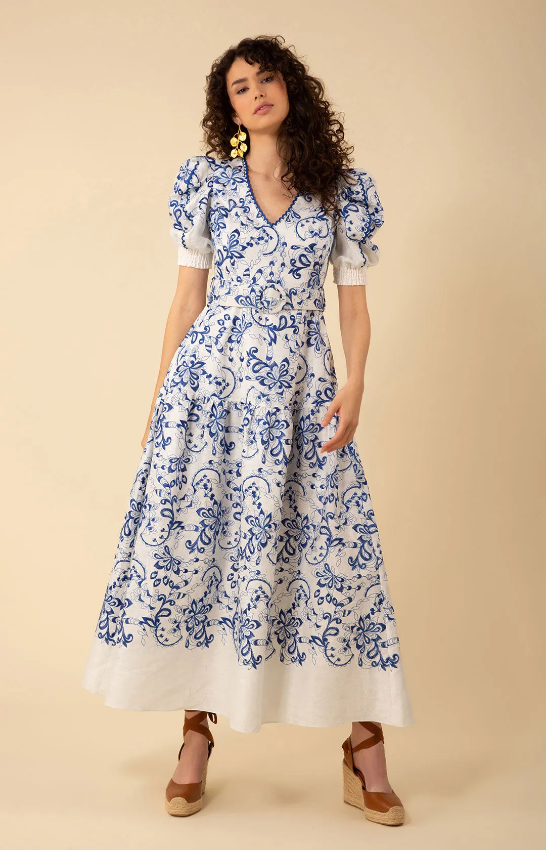 Myla Embroidered Maxi Dress sold by Hale Bob