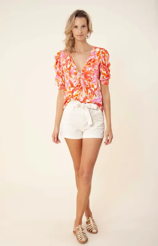 Karissa Shirred Jersey Top sold by Hale Bob