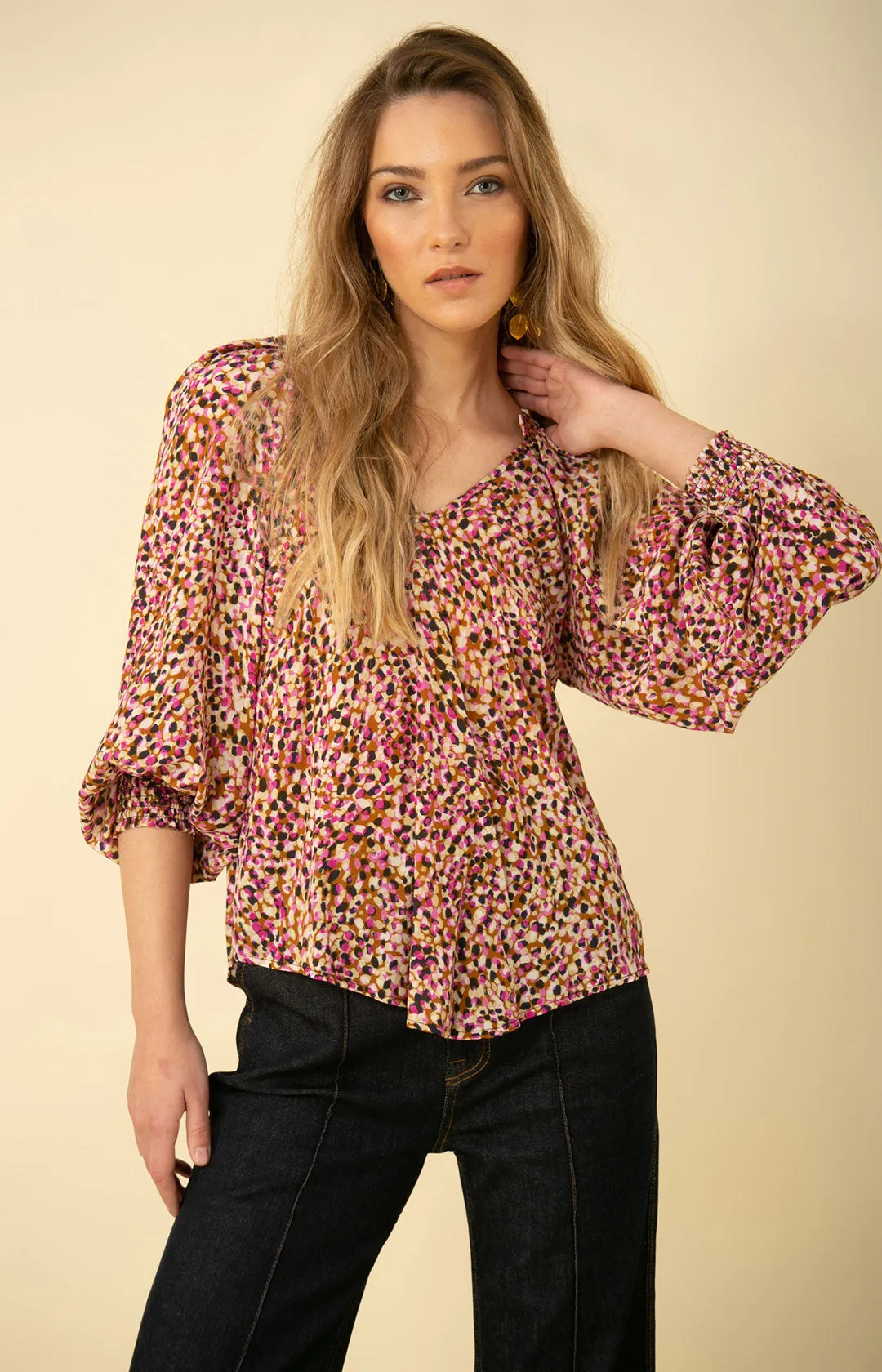 Abigail Silk Top sold by Hale Bob