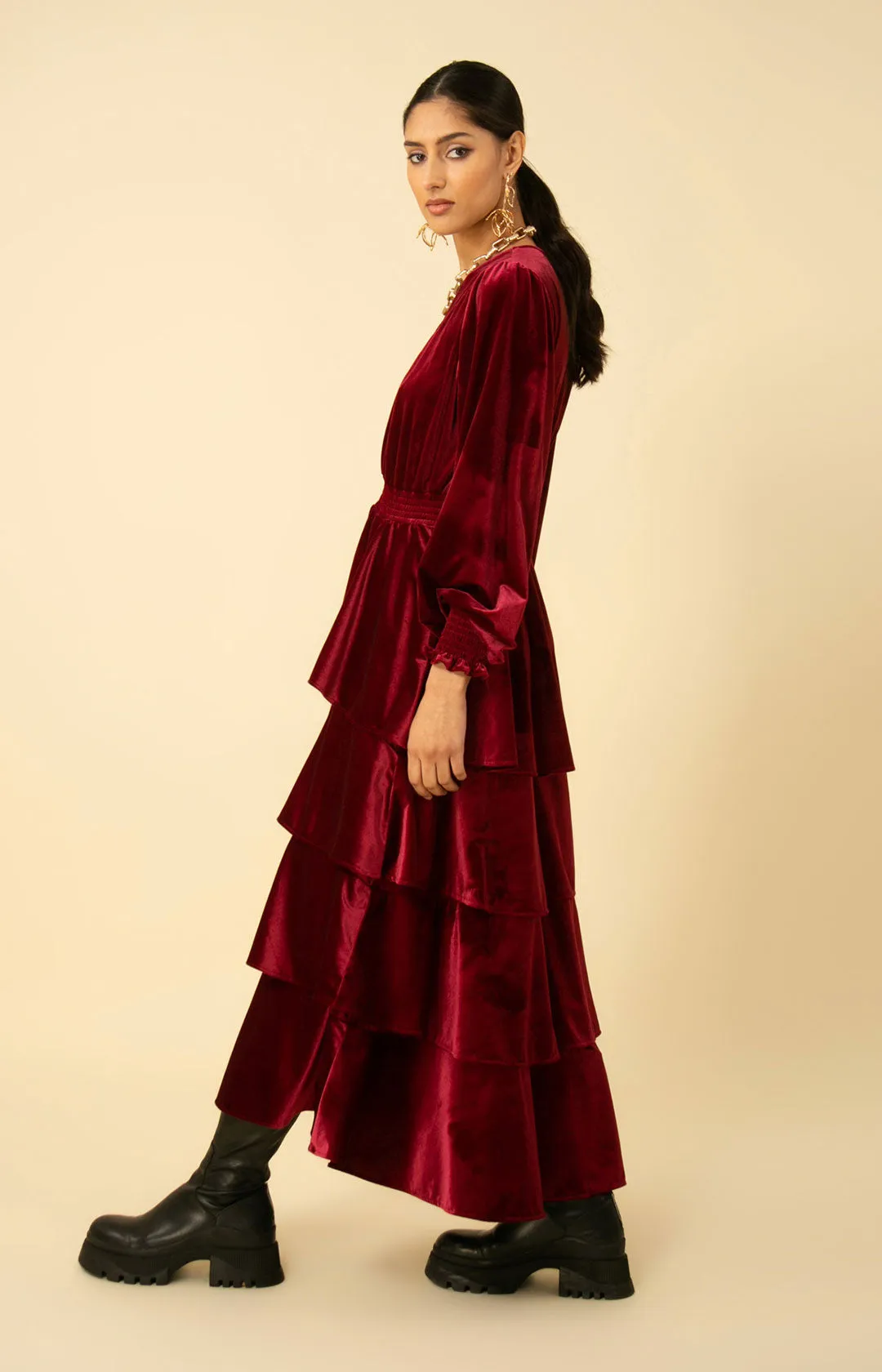 Eleanor Velvet Maxi Dress sold by Hale Bob product image thumbnail 5