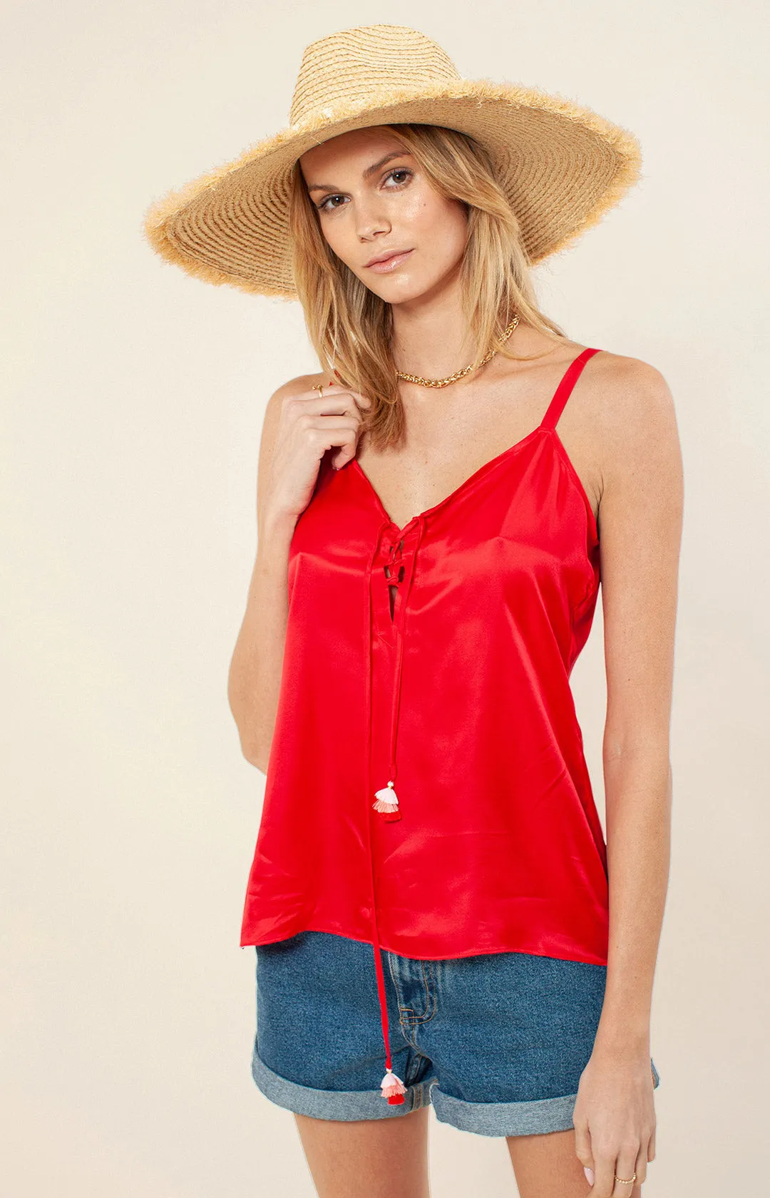 Marlo Solid Silk Cami sold by Hale Bob