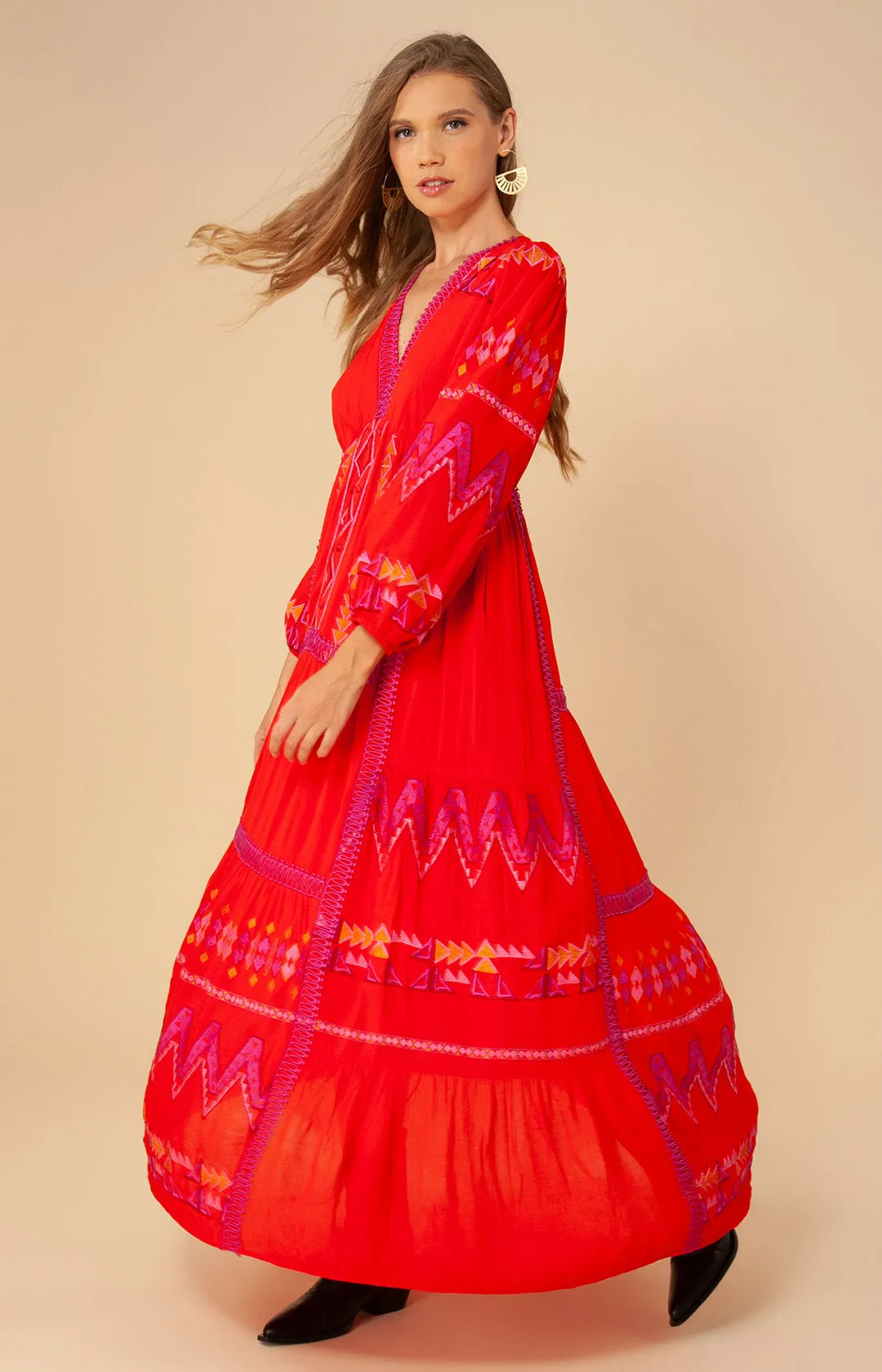 Fallin Embroidered Maxi Dress sold by Hale Bob product image thumbnail 5