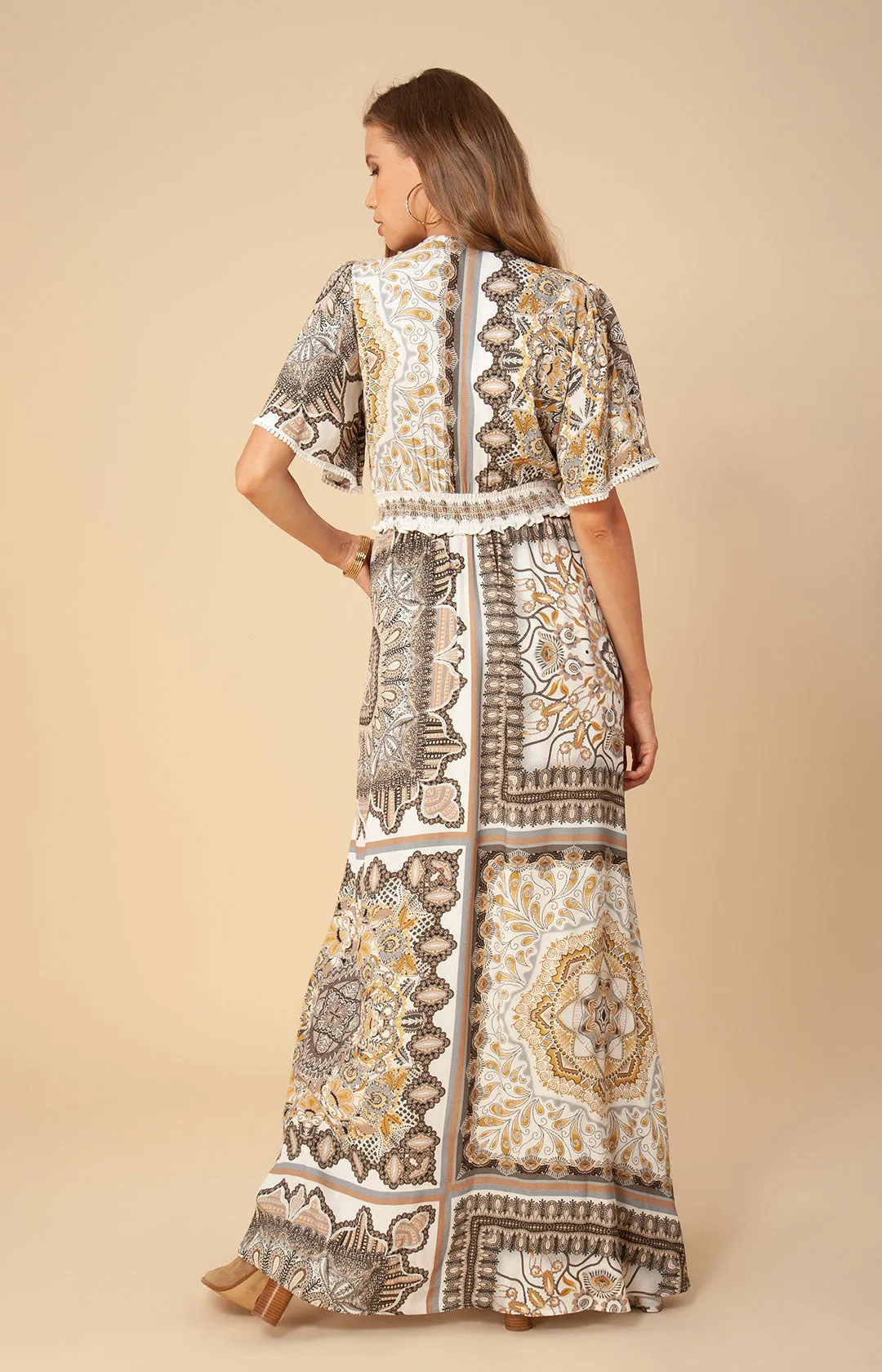 Nadja Smocked Maxi Dress sold by Hale Bob product image thumbnail 2