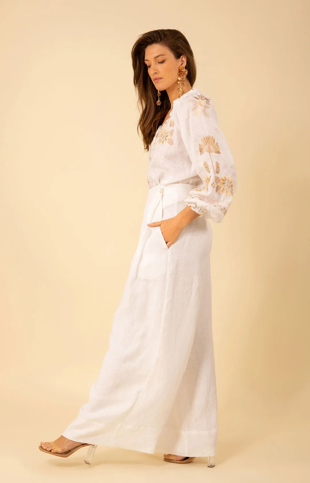 Alayna Solid Linen Pants sold by Hale Bob product image thumbnail 3