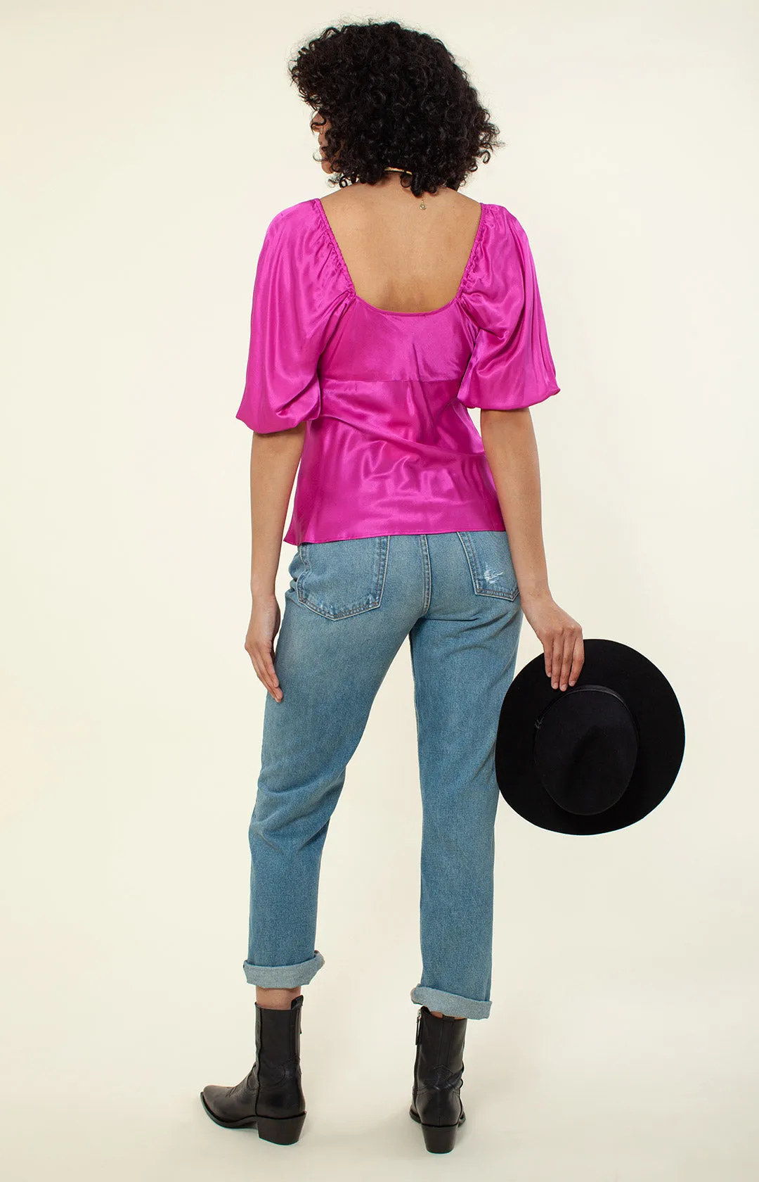 Jenese Solid Silk Top sold by Hale Bob product image thumbnail 5