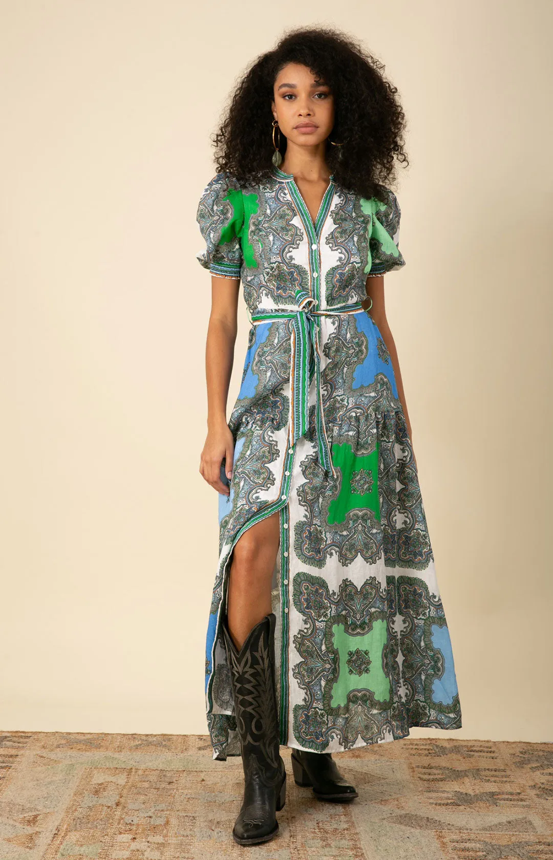 Elianna Linen Maxi Dress sold by Hale Bob product image thumbnail 3