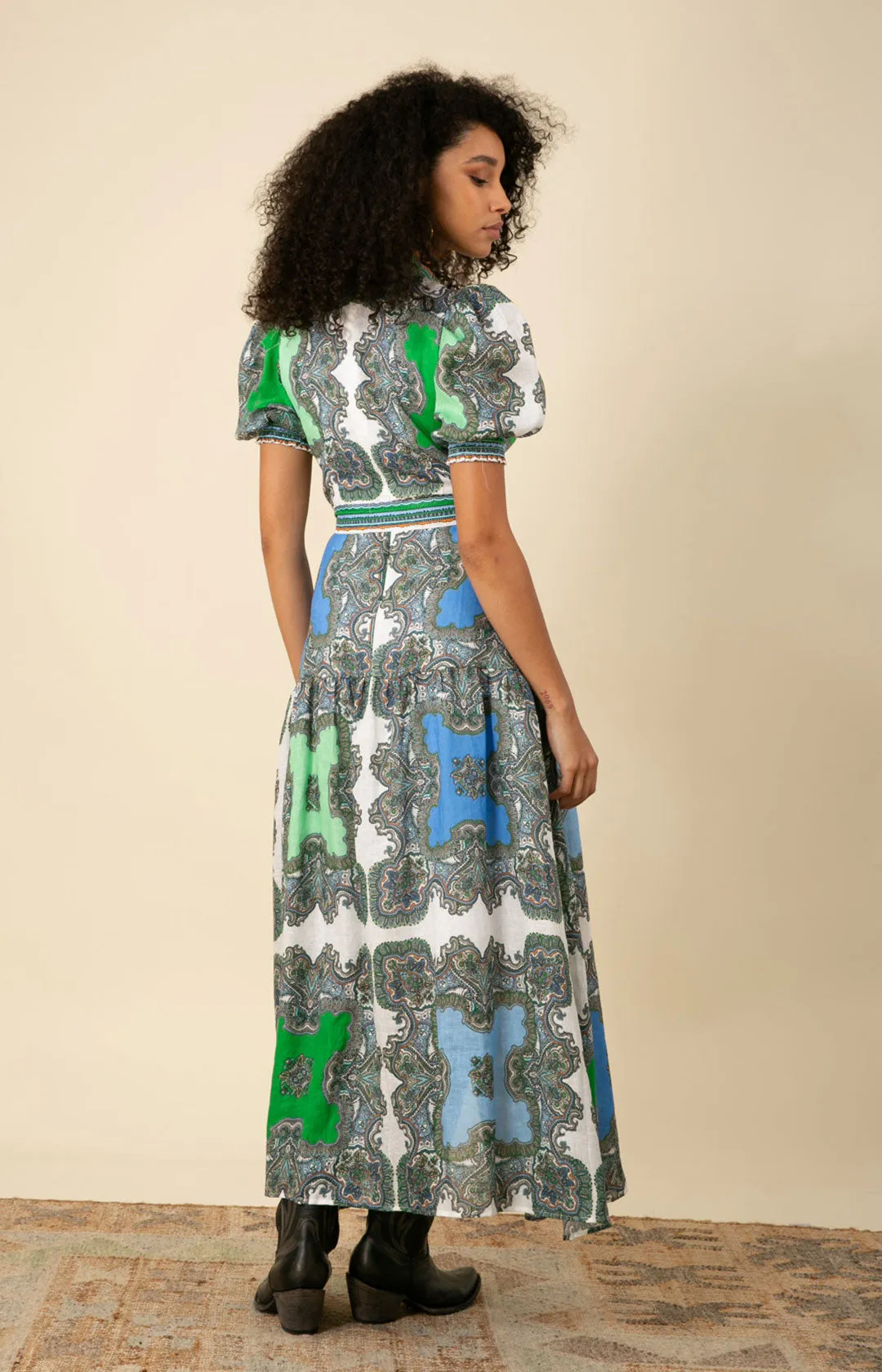 Elianna Linen Maxi Dress sold by Hale Bob product image thumbnail 4