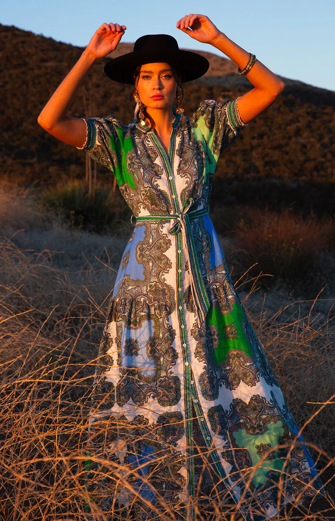 Elianna Linen Maxi Dress sold by Hale Bob product image thumbnail 2