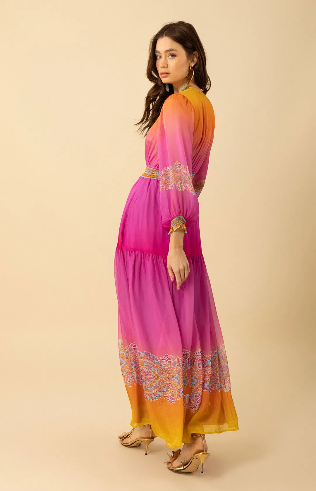 Ayla Chiffon Maxi Dress sold by Hale Bob product image thumbnail 4
