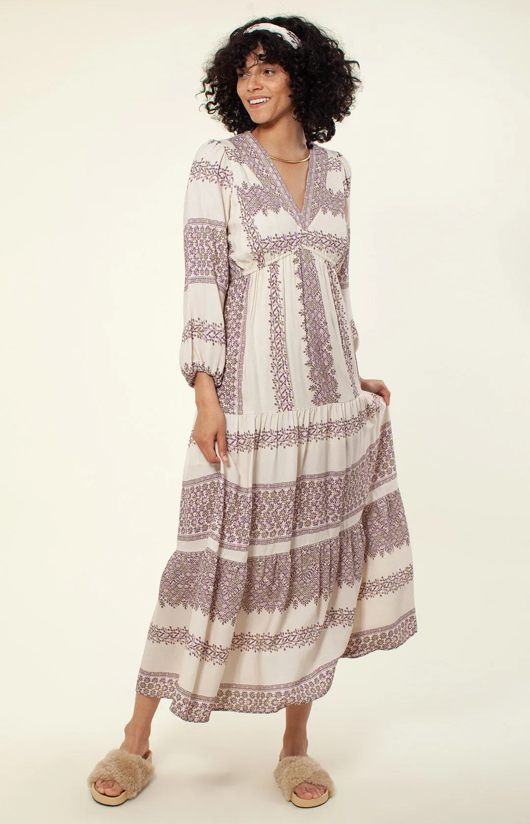 Gina Tiered Maxi Dress sold by Hale Bob