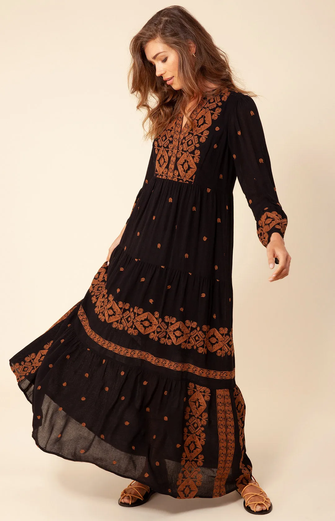Marja Embroidered Maxi Dress sold by Hale Bob product image thumbnail 3