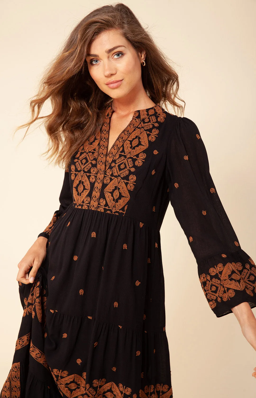 Marja Embroidered Maxi Dress sold by Hale Bob product image thumbnail 4