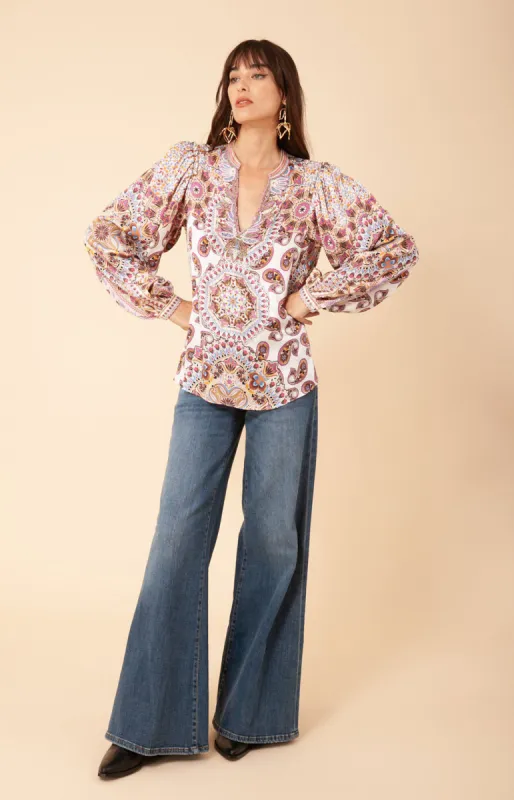 Joleen Charmeuse Top Beaded sold by Hale Bob