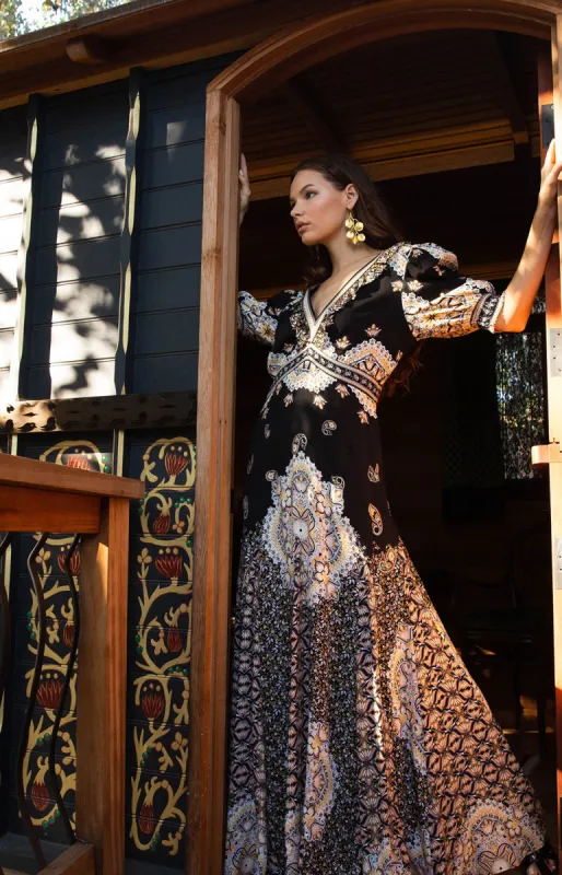 Soraya Crepe Maxi Dress sold by Hale Bob