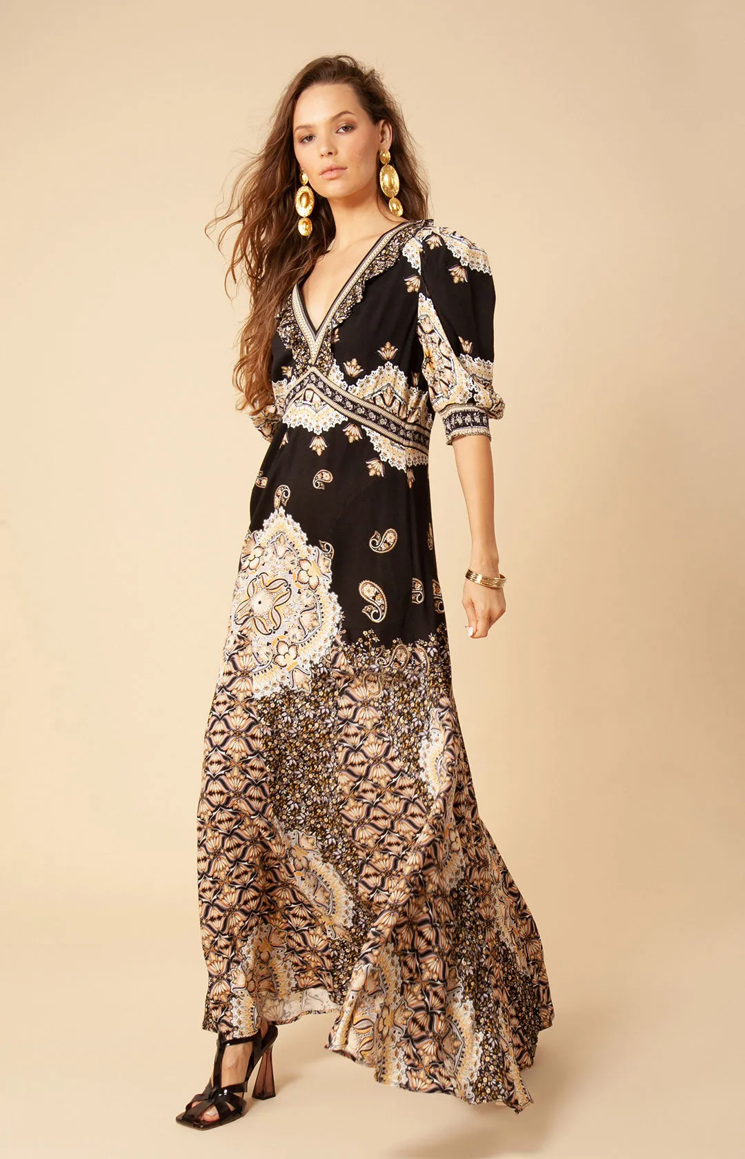 Soraya Crepe Maxi Dress sold by Hale Bob product image thumbnail 4