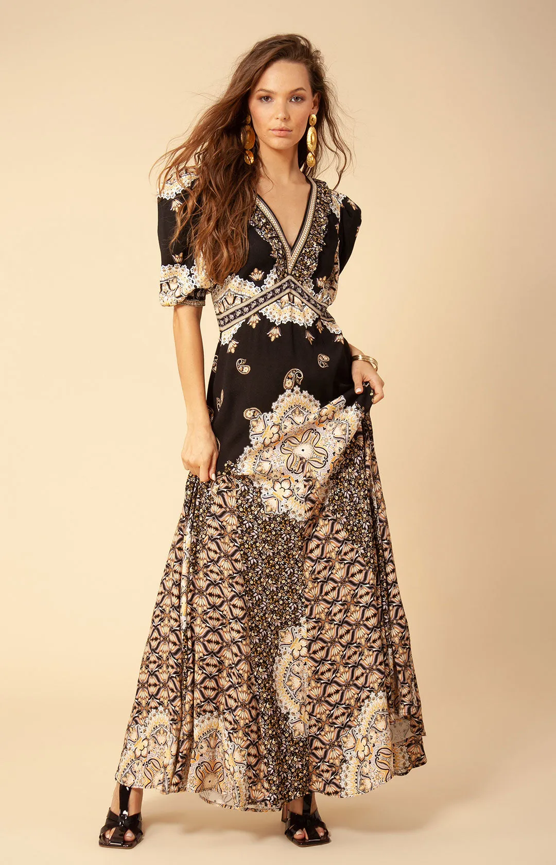 Soraya Crepe Maxi Dress sold by Hale Bob product image thumbnail 2