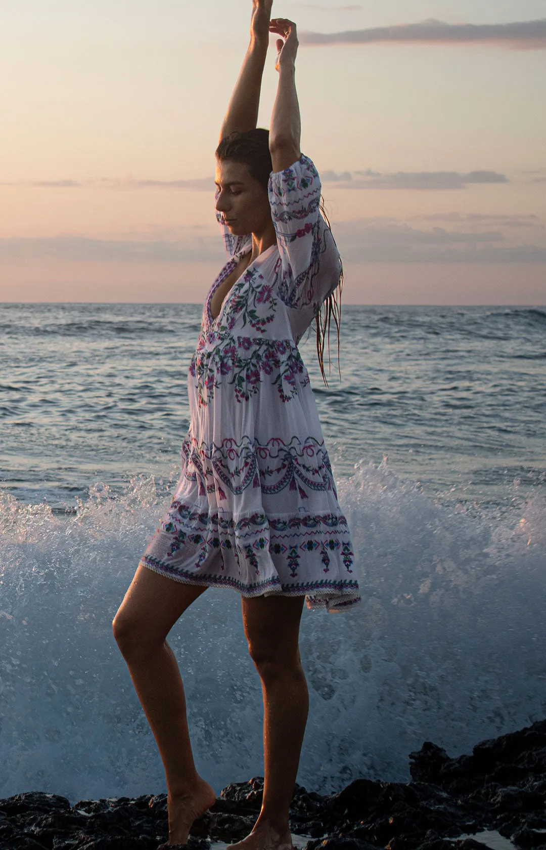 Dionne Embroidered Dress sold by Hale Bob