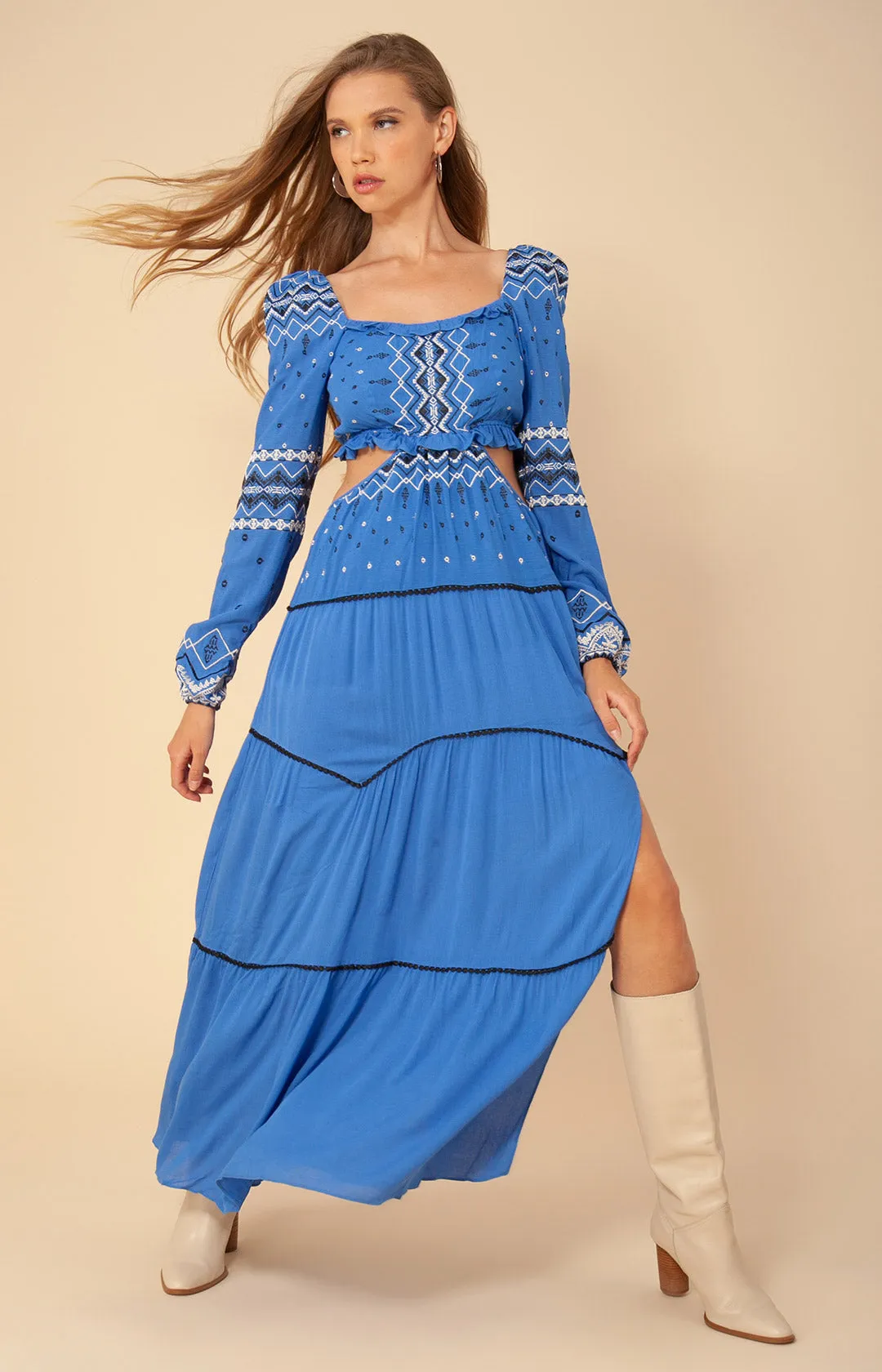 Natalie Cut-Out Maxi Dress sold by Hale Bob