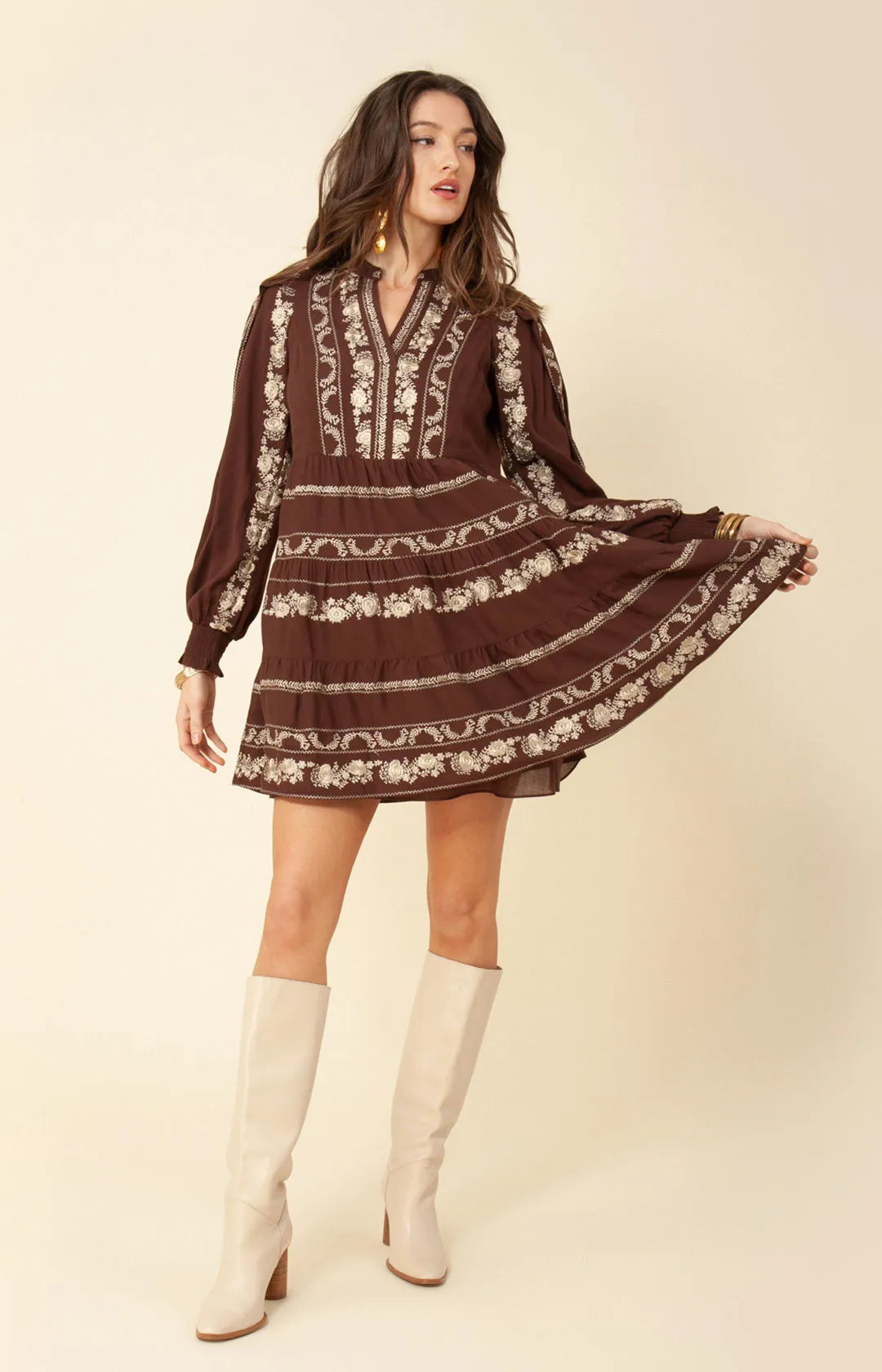 Luna Embroidered Dress sold by Hale Bob product image thumbnail 5