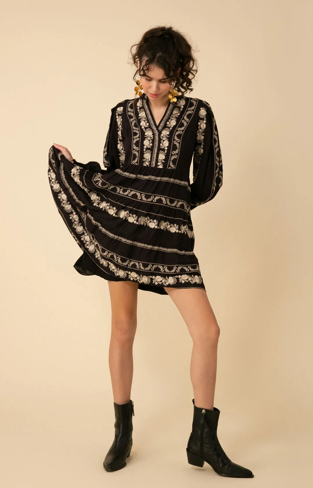 Luna Embroidered Dress sold by Hale Bob product image thumbnail 4