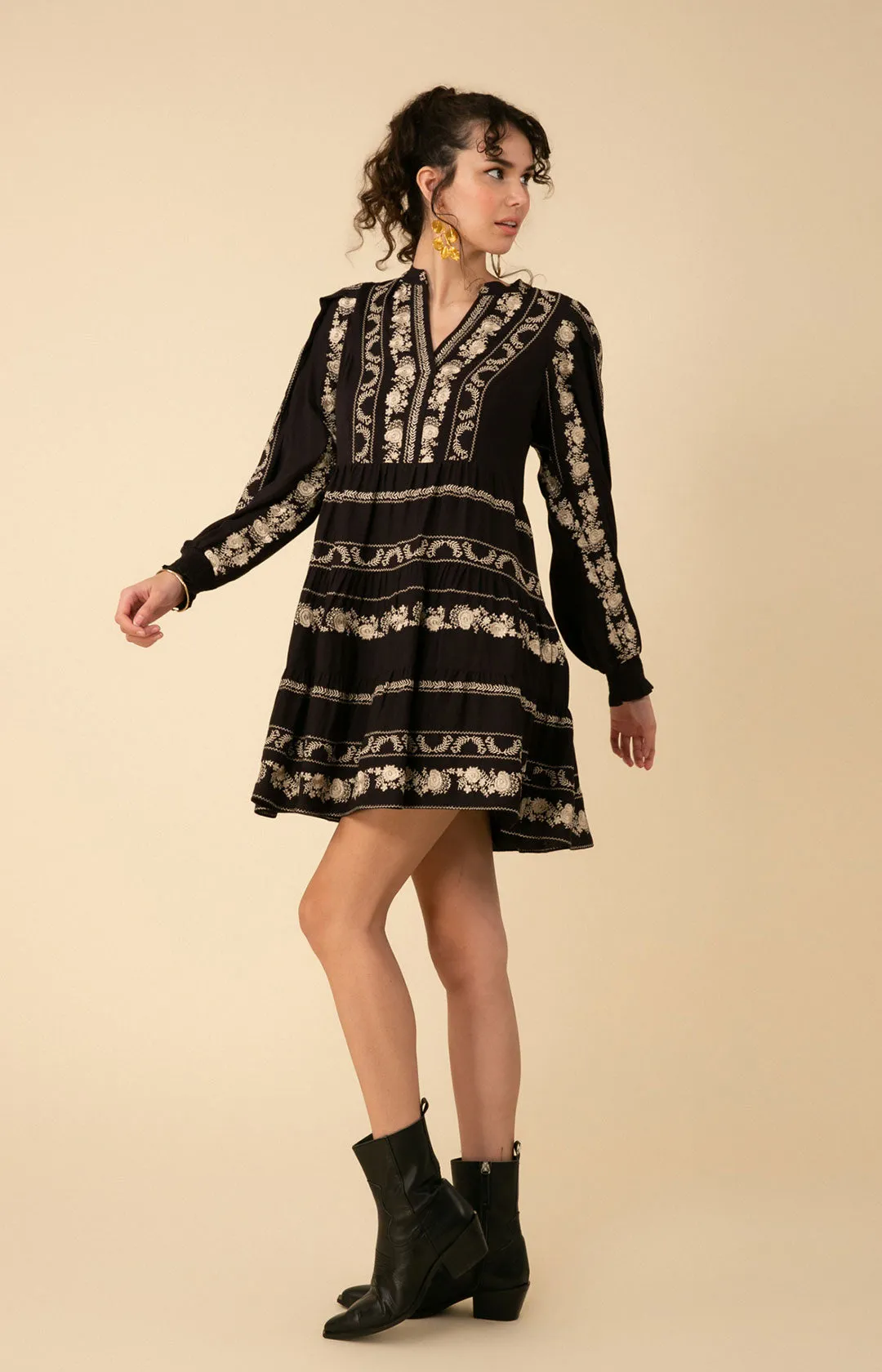 Luna Embroidered Dress sold by Hale Bob