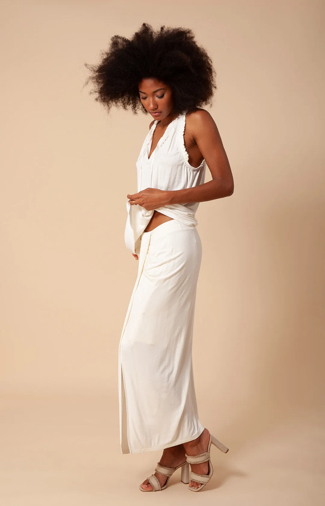 Adaline Draped Solid Jersey Skirt sold by Hale Bob product image thumbnail 4