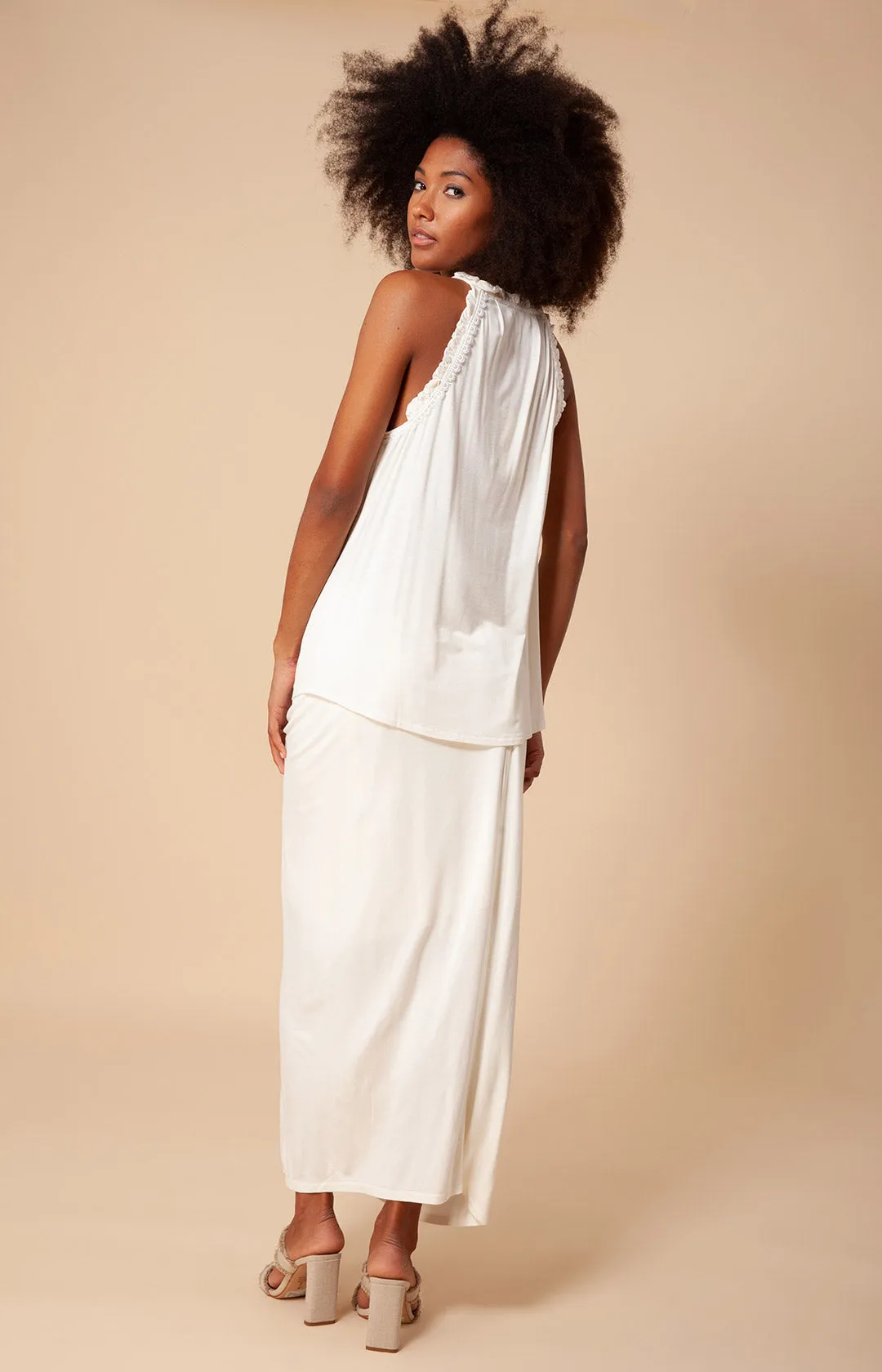 Adaline Draped Solid Jersey Skirt sold by Hale Bob product image thumbnail 2