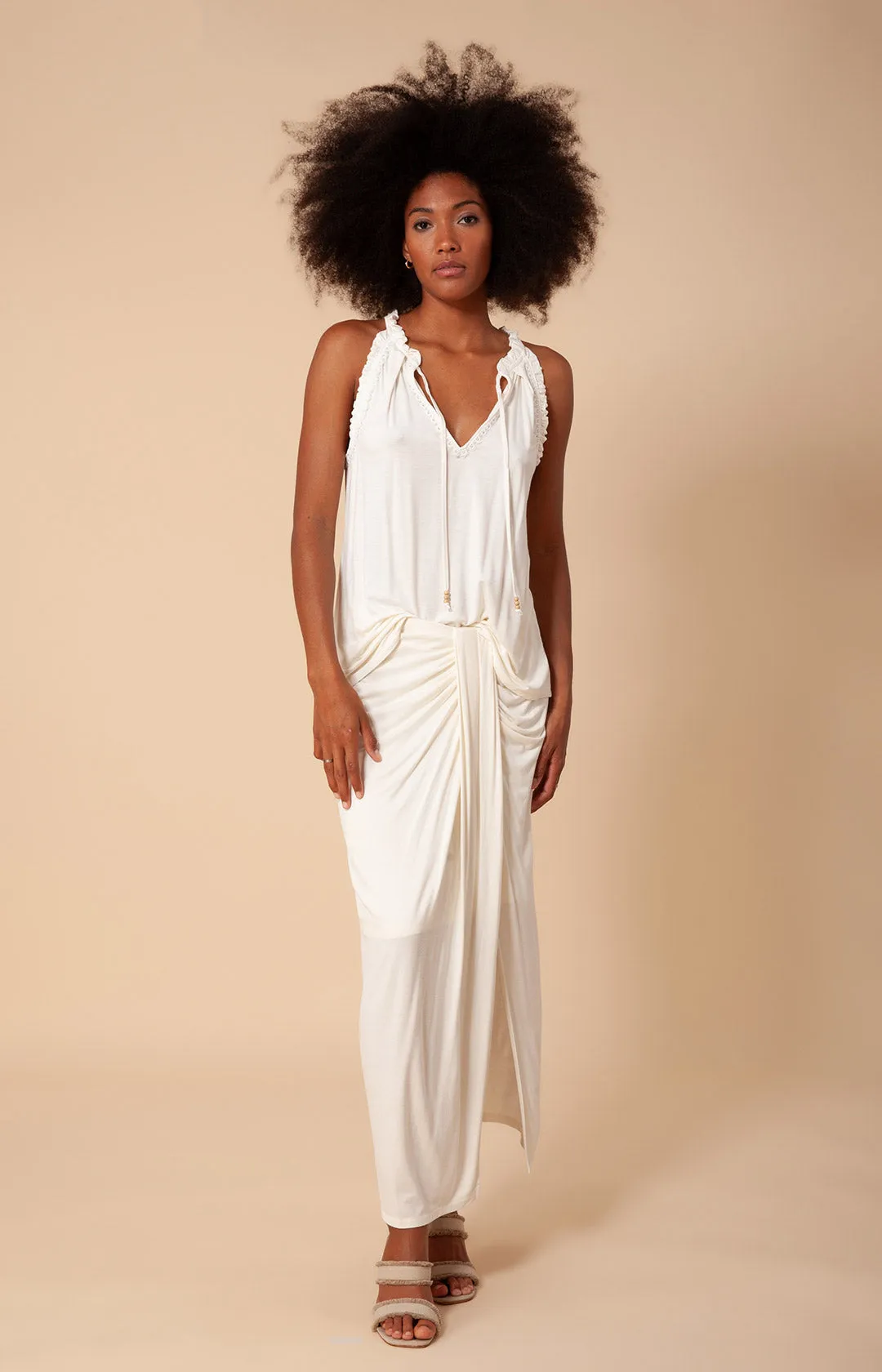 Adaline Draped Solid Jersey Skirt sold by Hale Bob product image thumbnail 3