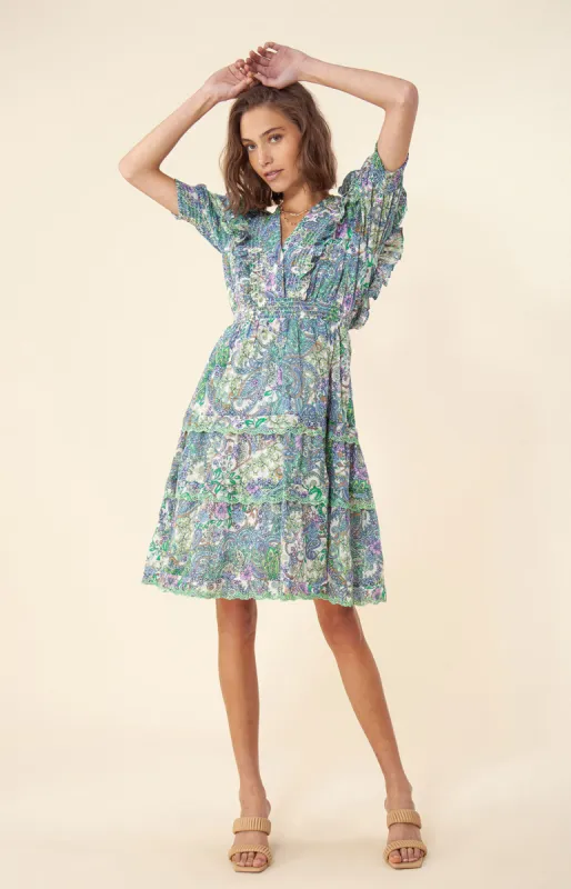 Eola Eyelet Trim Voile Dress sold by Hale Bob